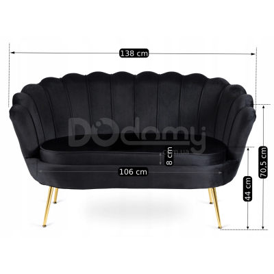 Диван ELITE ZENDAYA Чорний, фото 3