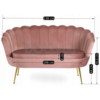 Диван ELITE ZENDAYA Рожевий, фото 3