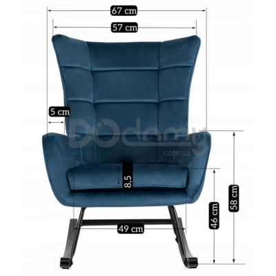 Кресло-качели MEBEL ELITE JACKSON Синий, фото 5