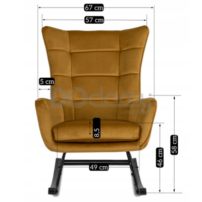 Крісло-гойдалка MEBEL ELITE JACKSON Карі, фото 4