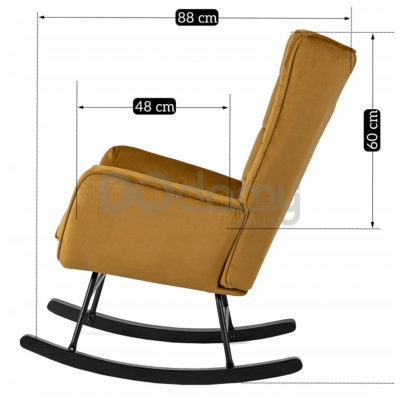 Крісло-гойдалка MEBEL ELITE JACKSON Карі, фото 5