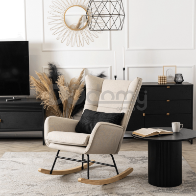 Крісло-гойдалка MEBEL ELITE JACKSON Бежевий / Дуб, фото 4