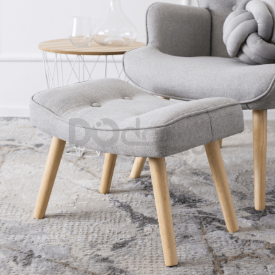 Крісло з підставкою для ніг MEBEL ELITE LOZANO 2 Сірий, фото 6