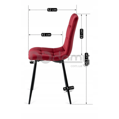 Стілець MEBEL ELITE PERU Бордовий, фото 3