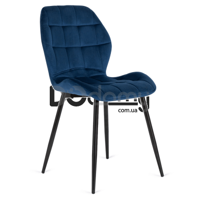 Стілець MEBEL ELITE LUCKY Velvet Синій / чорний, фото 1