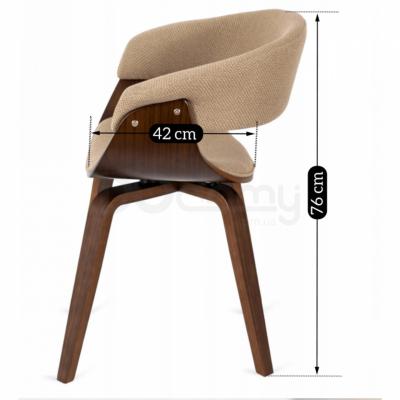 Кресло ELITE GARY 2 Бежевый/Орех, фото 8