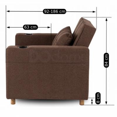 Крісло розкладне ELITE SOLOR коричневий, фото 8