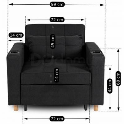 Крісло розкладне ELITE SOLOR чорний, фото 9