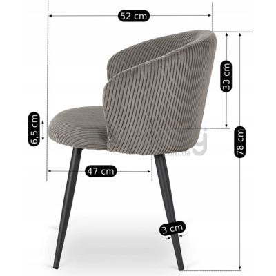 Кресло ELITE TAYLOR Серый, фото 4