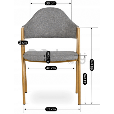 Кресло MEBEL ELITE RUIZ Серый / Дуб, фото 4