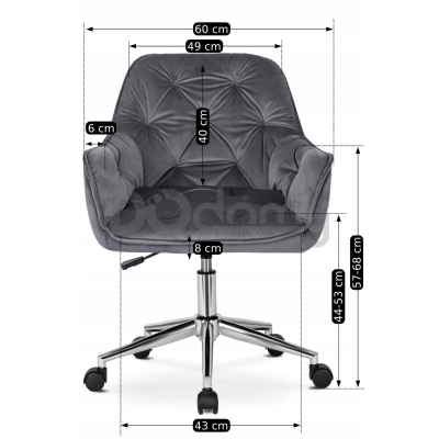 Офісне крісло ELITE MONA Сірий, фото 5