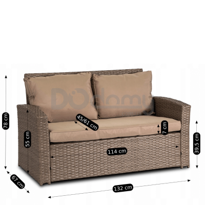 Садовый комплект ELITE FLORYDA Бежевый, фото 4