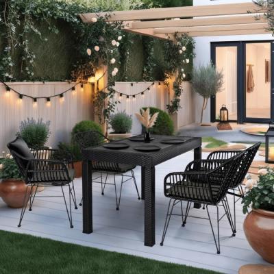 Садовий Стіл ELITE FARGO Чорний, фото 1