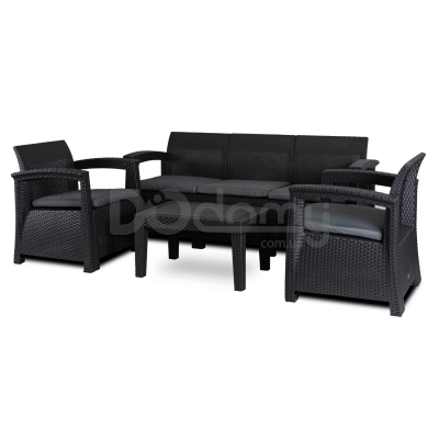 Садовий комплект ELITE BRANDON Чорний / Темно-сірий, фото 2