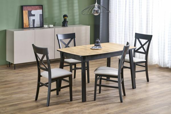 Розкладний стіл HALMAR BARRIL Дуб Артизан / Чорний, фото 1