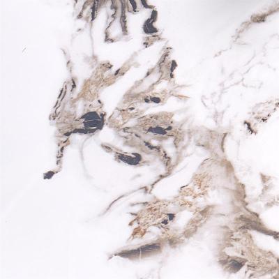 Стіл круглий HALMAR GARET білий мармур / чорний, фото 2