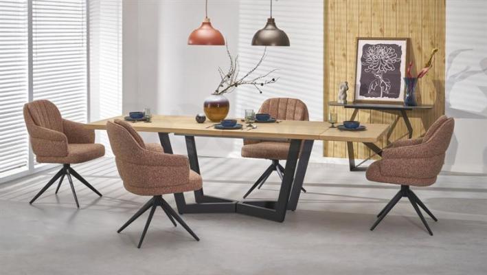 Стол раскладной HALMAR MASSIVE 2 дуб/черный, фото 2