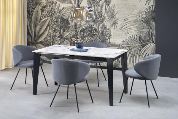 Стіл розкладний Halmar FELIX Білий мармур, фото 1