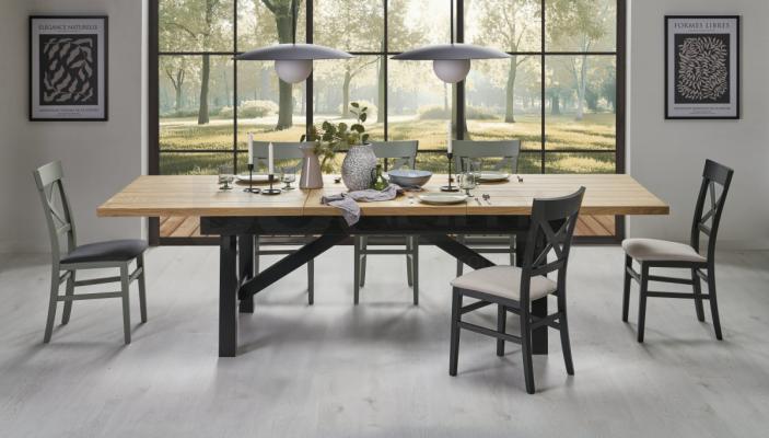 Стіл розкладний Halmar FIESTA (200-280) Дуб, фото 1