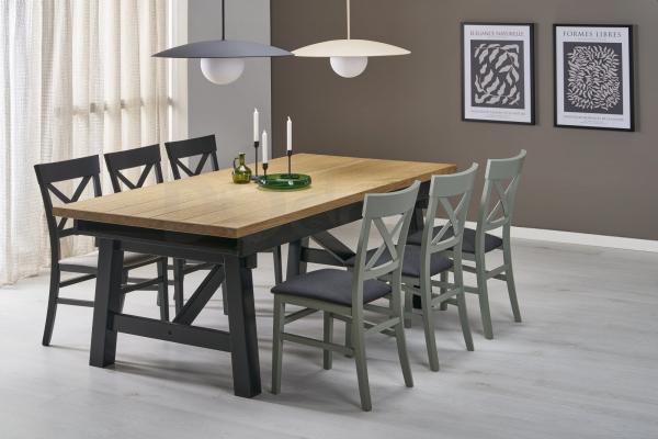 Стіл розкладний Halmar FIESTA (200-280) Дуб, фото 2