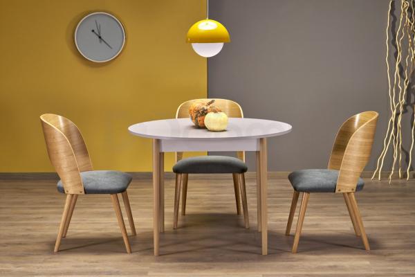 Круглий розкладний стіл Halmar PIVOT Кашемір / Дерево, фото 2