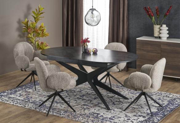 Розкладний стіл HALMAR SANDRO Чорний, фото 2