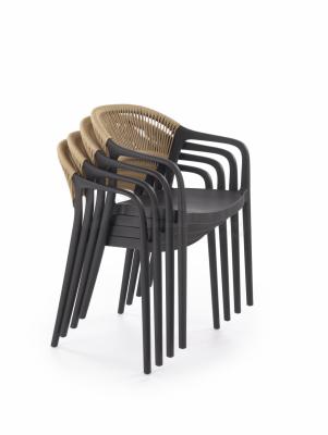 Садовий стілець HALMAR K-582 Чорний, фото 2