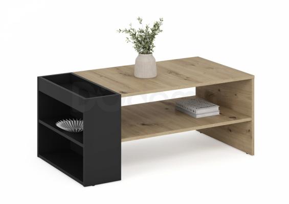 Журнальний стіл HALMAR MURCIA Дуб Артизан / Чорний, фото 1