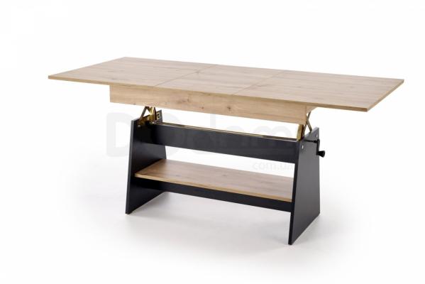 Журнальный стол трансформер HALMAR ERIKA Дуб Артизан / Черный, фото 2