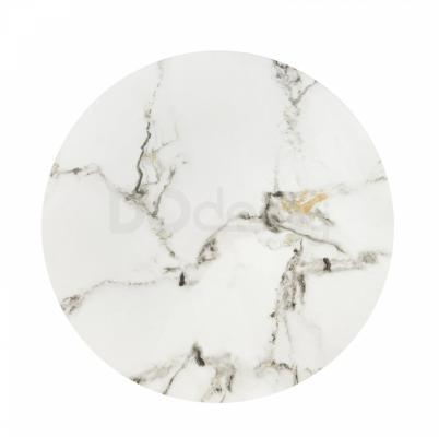 Комплект журнальних столиків HALMAR FATIMA Білий мармур / Чорний, фото 2