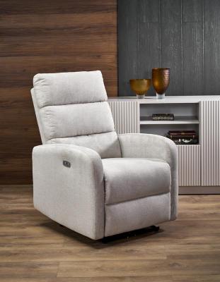 Крісло реклайнер Halmar CARINIO бежевий, фото 1