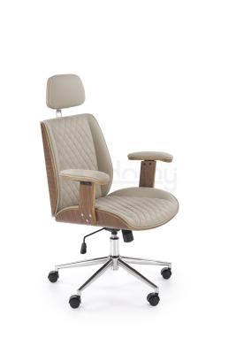 Офісне крісло HALMAR TIMBER  Горіх / Бежевий, фото 1
