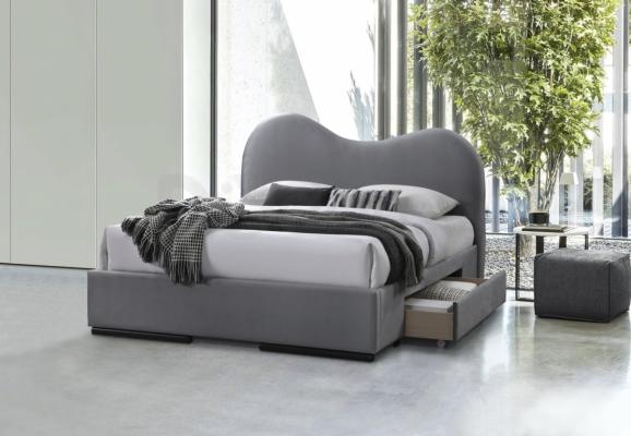 Кровать HALMAR AMBER 160 Серый, фото 1