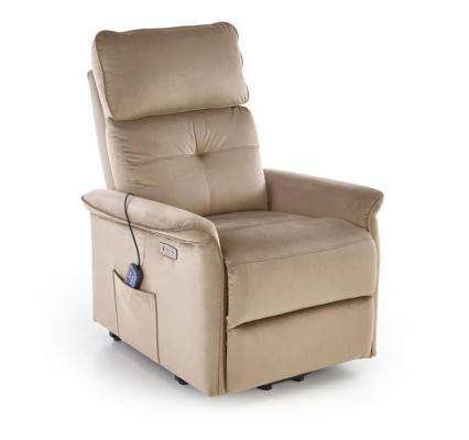 Крісло реклайнер Halmar SEMIR 2 бежевий, фото 1