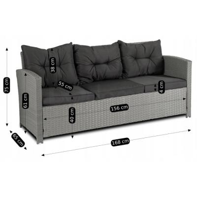 Садовий комплект ELITE COLORADO сірий, фото 4