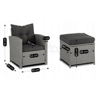 Садовий комплект ELITE COLORADO сірий, фото 5