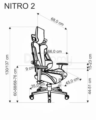 Офисное кресло Halmar NITRO 2 черный/серый, фото 3
