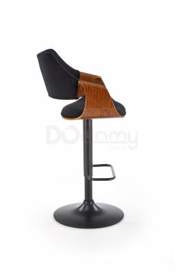 Барный стул HALMAR H-124 Черный / Орех, фото 4