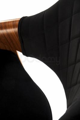 Барный стул HALMAR H-124 Черный / Орех, фото 5