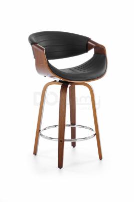 Полубарный стул HALMAR H-123 Черный / Орех, фото 1