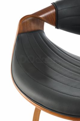 Полубарный стул HALMAR H-123 Черный / Орех, фото 5