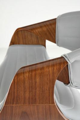 Полубарный стул HALMAR H-123 Серый / Орех, фото 2