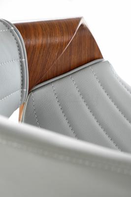 Полубарный стул HALMAR H-123 Серый / Орех, фото 6