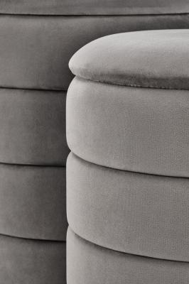 Комплект пуфів HALMAR PACHO Сірий, фото 2