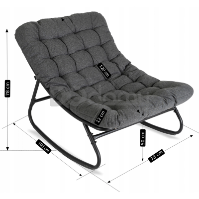 Крісло-гойдалка ELITE AURORA Сірий, фото 4