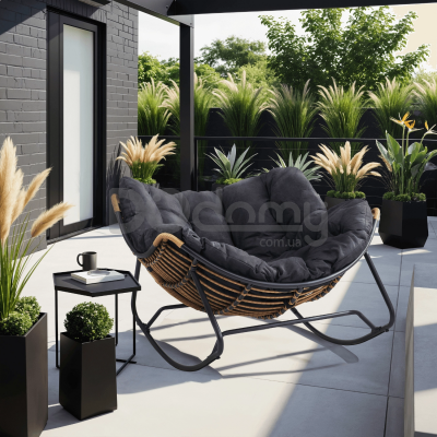 Крісло-гойдалка ELITE ELTON Чорний, фото 1