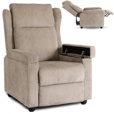 Крісло реклайнер ELITE SPENCER бежевий, фото 2