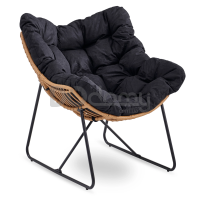 Крісло садове ELITE FIN Чорний, фото 2