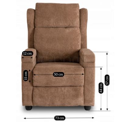 Кресло реклайнер ELITE SPENCER коричневый, фото 6