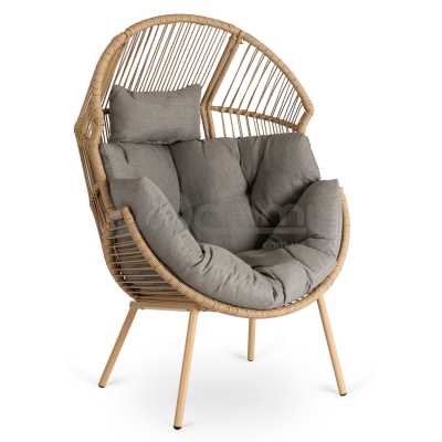 Крісло садове з підставкою ELITE PORTLAND Сірий, фото 4